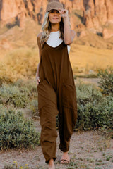 Double Take Full Size V-Neck Sleeveless Jumpsuit with Pockets - photo produit 1 - VELZAR
