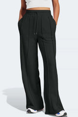 Drawstring Wide Leg Active Pants - photo produit 4 - VELZAR