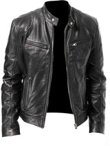 Perfecto en Cuir Zippé Homme - photo produit 2 - VELZAR