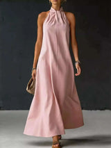 Full Size Halter Neck Maxi Dress Plus Size - photo produit 5 - VELZAR