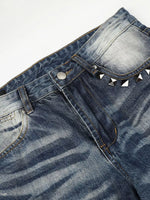 Jean Bootcut Délavé Clouté Homme - photo produit 7 - VELZAR