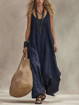 Full Size Scoop Neck Sleeveless Maxi Dress Plus Size - photo produit 3 - VELZAR
