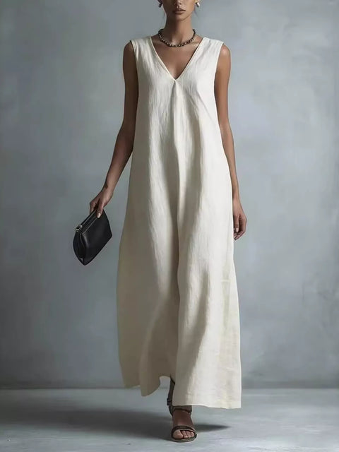 Full Size V-Neck Sleeveless Maxi Dress Plus Size - photo produit 1 - VELZAR