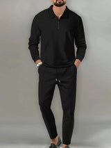 Ensemble Haut Manches Longues et Pantalon Grande Taille Homme - photo produit 1 - VELZAR