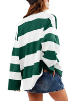 Sweat Oversize Rayé Demi-Zip - photo produit 13 - VELZAR