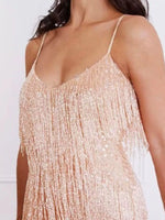 Robe Courte Sequins et Franges de Plumes Grande Taille - photo produit 5 - VELZAR