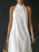 Full Size Halter Neck Maxi Dress Plus Size - photo produit 4 - VELZAR