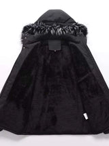 Men's Plus Size Fur Hooded Winter Parka Coat - photo produit 4 - VELZAR