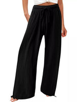 Full Size Wide Leg Pants with Drawstring Waist Plus Size - photo produit 11 - VELZAR