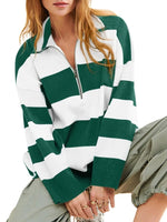 Sweat Oversize Rayé Demi-Zip - photo produit 15 - VELZAR