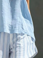 Ensemble Débardeur Col Rond et Short Rayé - photo produit 8 - VELZAR