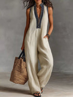 Full Size Sleeveless Wide-Leg Jumpsuit Plus SIze - photo produit 1 - VELZAR