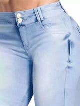 Full Size Wash High-Waisted Flare Jeans Plus Size - photo produit 5 - VELZAR
