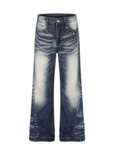 Jean Bootcut Délavé Clouté Homme - photo produit 1 - VELZAR