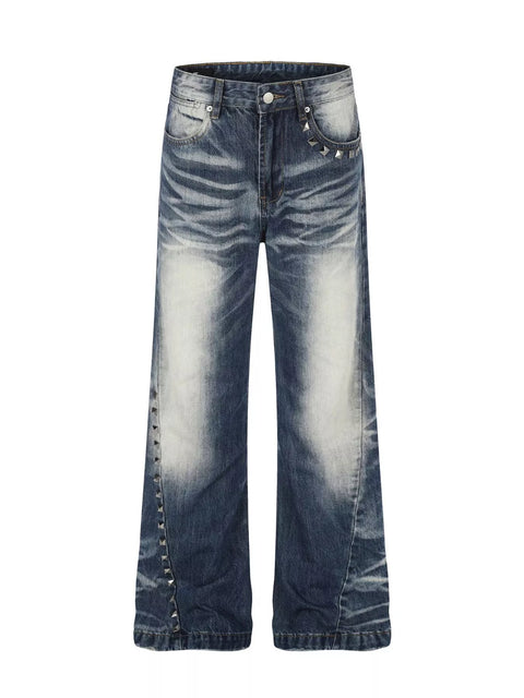 Jean Bootcut Délavé Clouté Homme - photo produit 1 - VELZAR