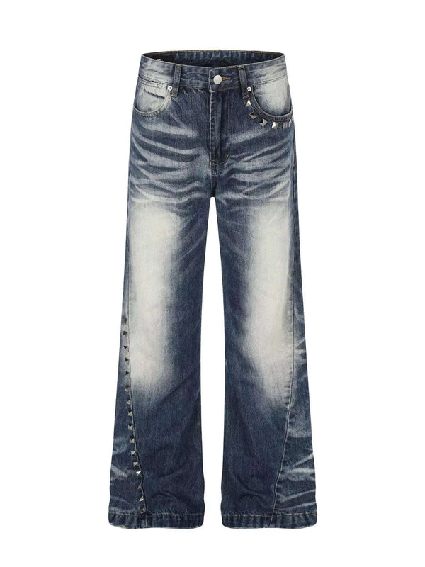 Jean Bootcut Délavé Clouté Homme - photo produit 1 - VELZAR