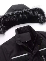 Men's Plus Size Fur Hooded Winter Parka Coat - photo produit 6 - VELZAR