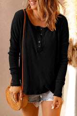 Double Take – T-Shirt Épaule Tombante Mi-Boutonné Grande Taille - photo produit 5 - VELZAR