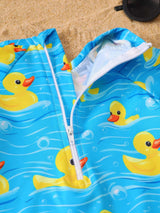 Children's Duck Print Short Sleeve Swimsuit - photo produit 3 - VELZAR