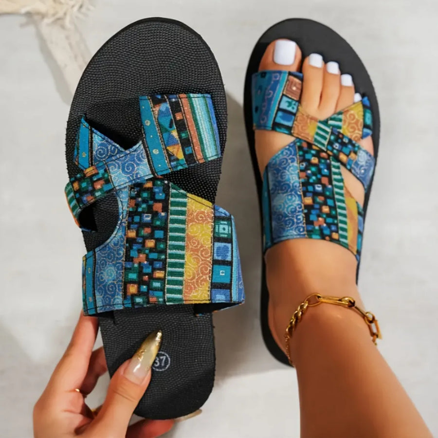 Sandales Ajourées Motif Bohème