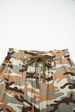 Pantalon Jogger Imprimé Camouflage Taille Élastique à Cordon - photo produit 6 - VELZAR
