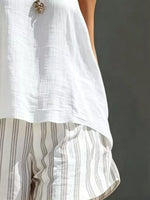 Ensemble Débardeur Col Rond et Short Rayé - photo produit 4 - VELZAR