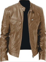 Perfecto en Cuir Zippé Homme - photo produit 4 - VELZAR