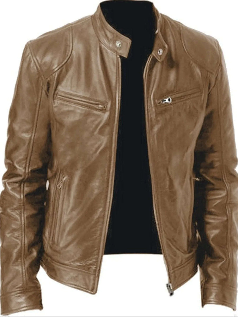 Perfecto en Cuir Zippé Homme
