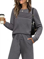 Full Size Long Sleeve Round Neck Top and Pants Set Plus Size - photo produit 20 - VELZAR