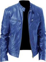 Perfecto en Cuir Zippé Homme - photo produit 5 - VELZAR