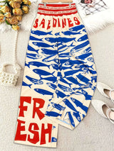 Plus Size Printed Wide Leg Pants - photo produit 3 - VELZAR