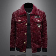 Hiver hommes or fourrure de vison épaissi peau de mouton hydrofuge une pièce col Manteau hommes laine Trench Manteau Homme Hiver