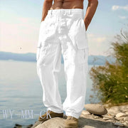 Pantalon Homme Lin et Coton Multipoches - vue 4