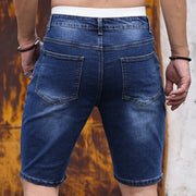 Shorts en jean stretch pour homme 2026 – Coupe slim décontractée, légers et confortables, style streetwear Y2K, parfaits pour les vacances