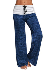 Pantalon de Yoga extensible à jambes larges pour femmes, grande taille 1XL-5XL, décontracté, ample, avec cordon de serrage, à la mode