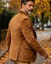 Blazer Homme Effet Daim Safari - vue 5