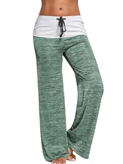 Pantalon de Yoga extensible à jambes larges pour femmes, grande taille 1XL-5XL, décontracté, ample, avec cordon de serrage, à la mode