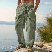 Pantalon Homme Lin et Coton Multipoches - vue 3