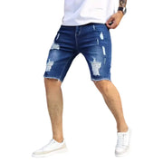 Short en Jean Homme Noir Délavé - vue 4