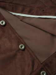Blouson Trucker Homme Effet Daim Marron - vue 6