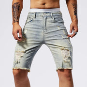 Short en Jean Homme Noir Délavé - vue 5