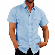 Chemise Homme Lin Manches Courtes - vue 2