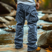 Pantalon Cargo Homme Velours Côtelé Rétro