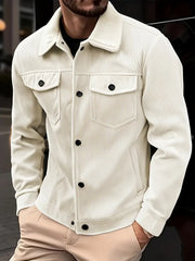 Veste Homme Velours Côtelé Couleur Unie