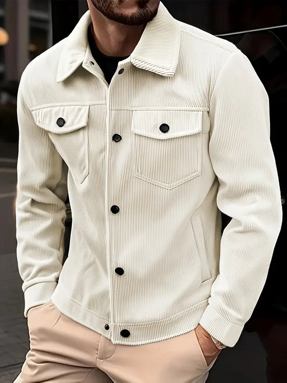 Veste Homme Velours Côtelé Couleur Unie