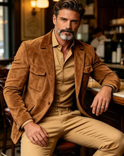 Blazer Homme Effet Daim Safari - vue 3