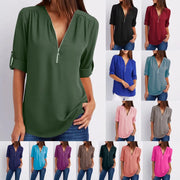 Blouse Femme Mousseline Col V - vue 1