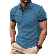 Polo Homme Bicolore Manches Courtes - vue 4