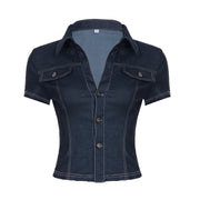 Chemise Femme Effet Denim Coupe Ajustée - vue 5