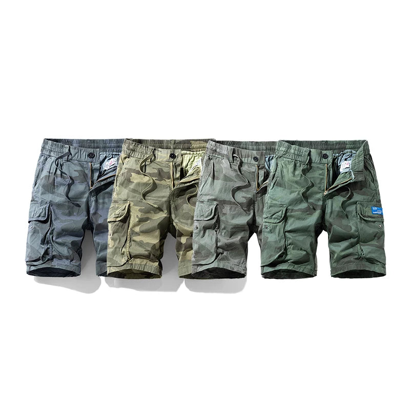 Bermuda Cargo Homme Camouflage Taille Élastique - vue 1